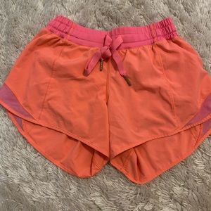 Neon Orange Lululemon Shorts